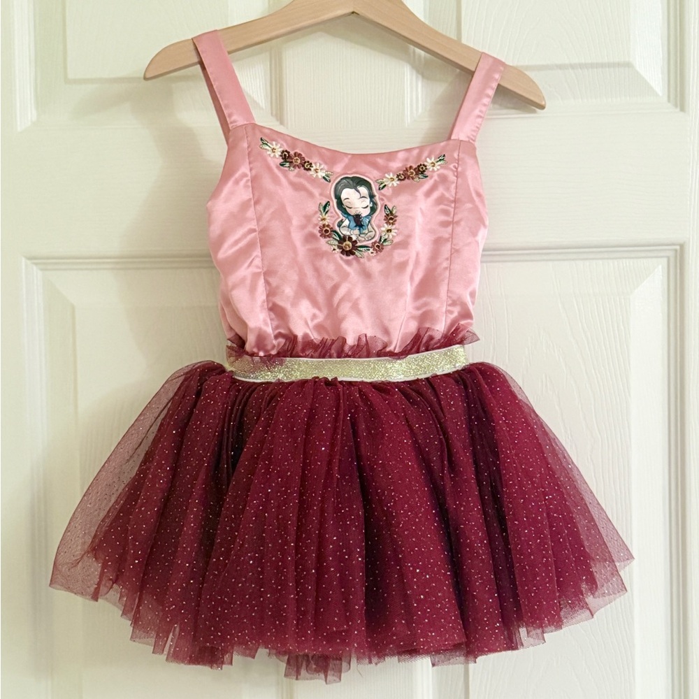 3T Rare Disney Pink and Burgundy Belle tutu Dress